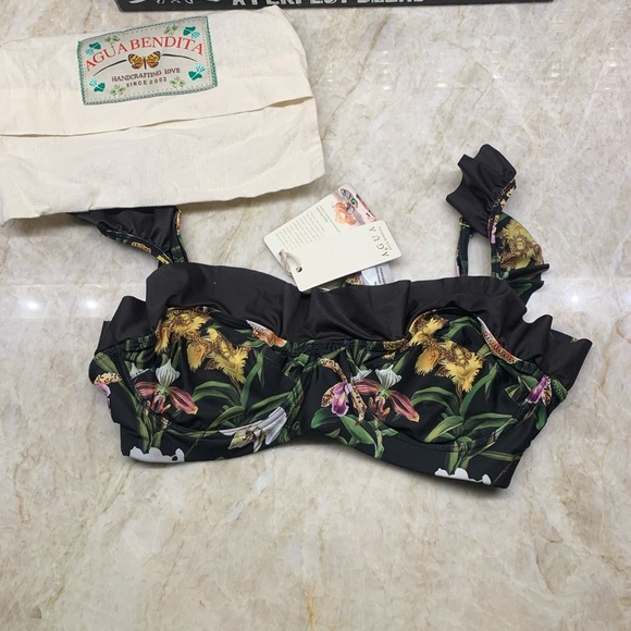 Agua by Agua Bendita Margot Floral Ruffle Bikini Top - Picture 4 of 11